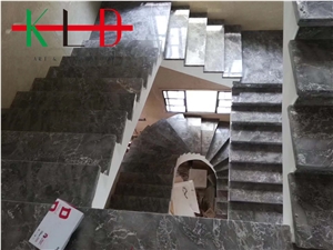 Chinese Grey Marble Tiles for Stairway,Staircase Chinese Grey Marble Tiles for Stairway,Staircase