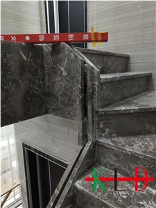 Chinese Grey Marble Tiles for Stairway,Staircase