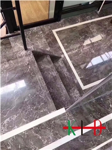 Chinese Grey Marble Tiles for Stairway,Staircase
