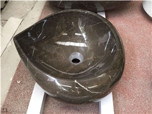 Coffee Marble Basin Artistic Stone Ourdoor Sinks