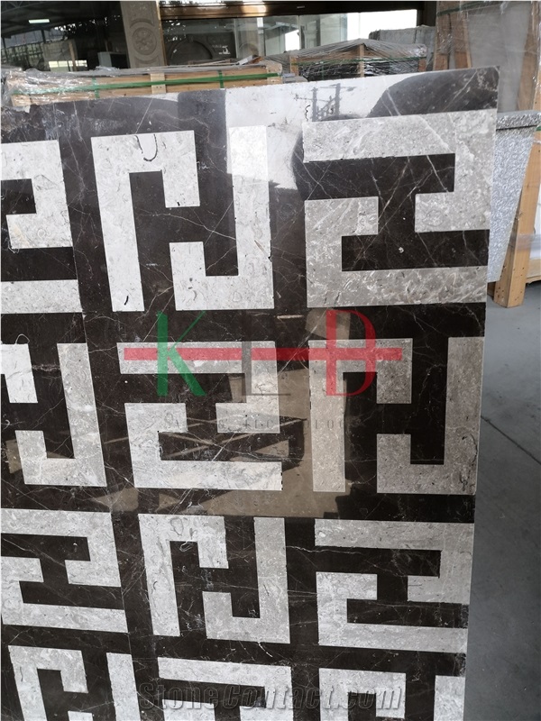 Composited Marble Waterjet Medallion Floor Tiles