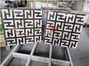 Composited Marble Waterjet Medallion Floor Tiles