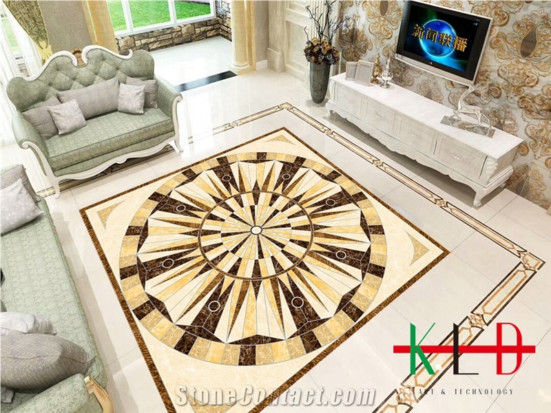 Composited Marble Waterjet Medallion for Flooring