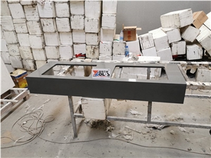 Custom Grey Quartz Stone Bathroom Vanity Tops