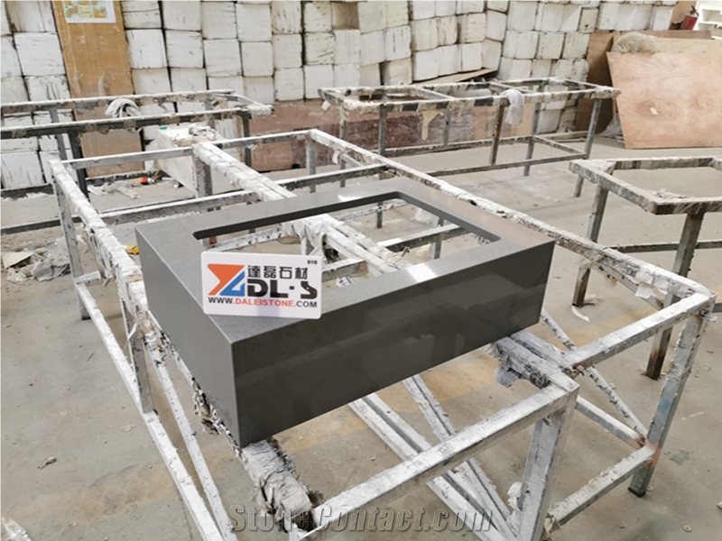 Custom Grey Quartz Stone Bathroom Vanity Tops