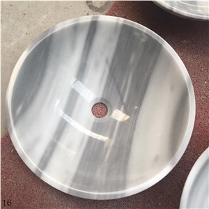 Eqvator White Marble Basin Natural Stone Sink