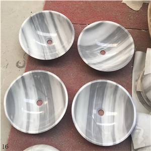 Eqvator White Marble Basin Natural Stone Sink