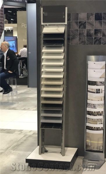 Exhibition Quartz Stone Sample Tower Rack