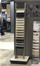 Exhibition Quartz Stone Sample Tower Rack