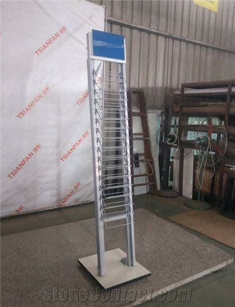 Exhibition Quartz Stone Sample Tower Rack