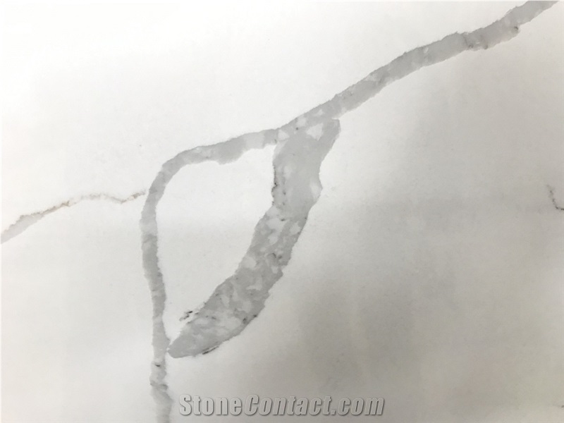 Factaty Direct Calacatta White Quartz Slabs Tiles
