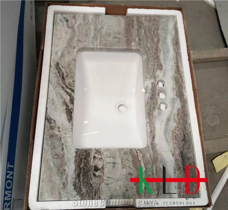 Fantasy Brown Stone Countertop,Bath Top,Vanity Top