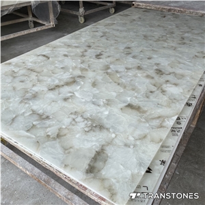 Faux Alabaster Onyx Stone Table Tops With Good Quality