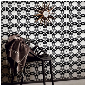 Flower Pattern Waterjet Marble Mosaic Wall Tiles