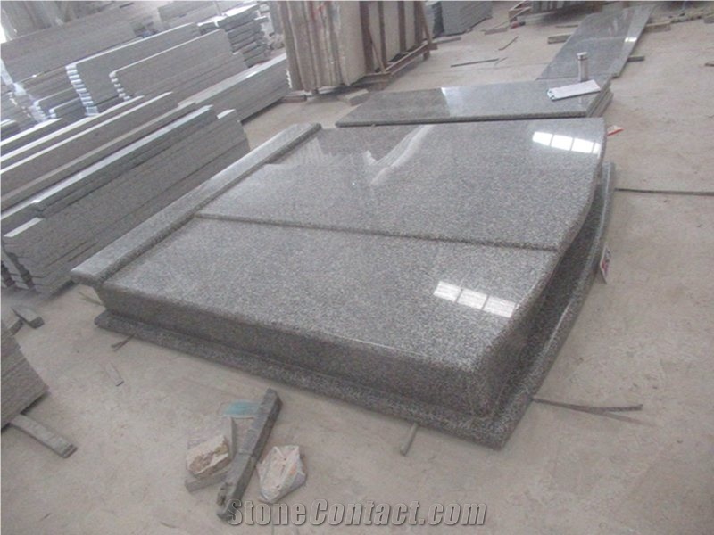 G653 Grey Granite Design Custom Tombstone