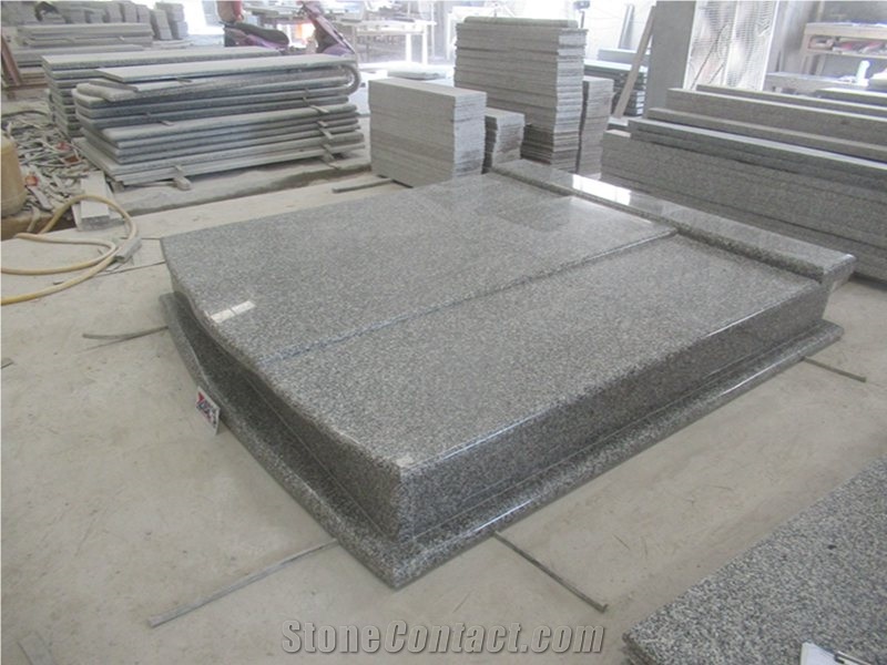 G653 Grey Granite Design Custom Tombstone
