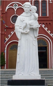 Garden White Jade Marble Archangel Sculpture