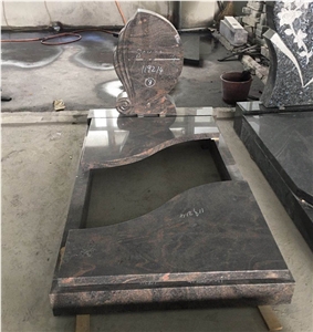 Germany Bahama Blue Olive Granite Tombstone