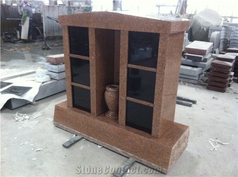 Granite 6 Niche Columbarium Casket and Urns