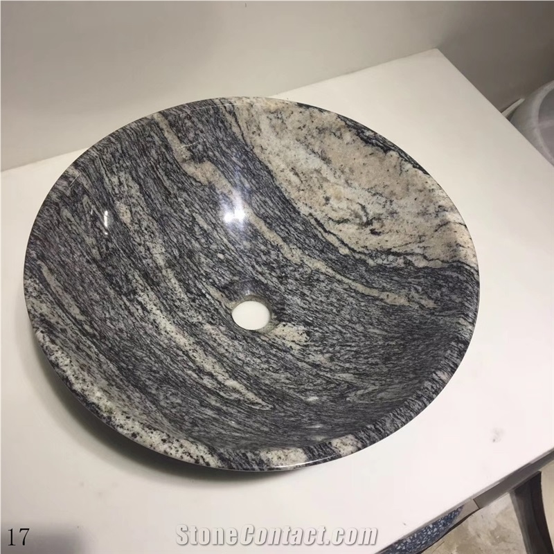 Granite Round Basin Natural Stone Sink Wash Basin
