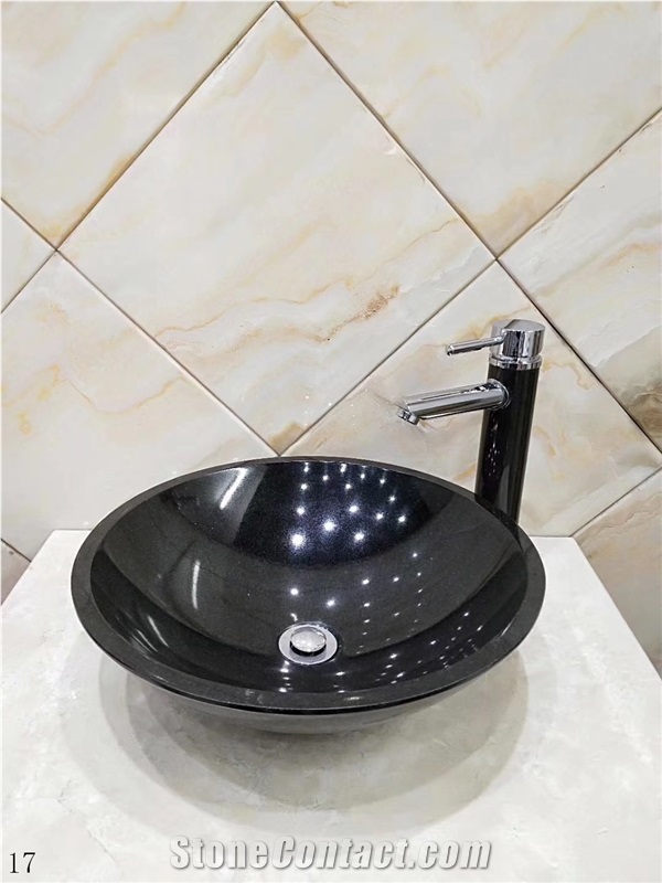 Granite Round Basin Natural Stone Sink Wash Basin