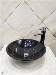 Granite Round Basin Natural Stone Sink Wash Basin