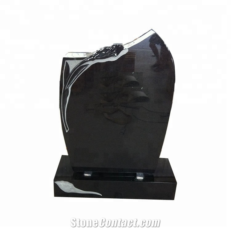 Grave Stone Black Basalt Monument Tombstone