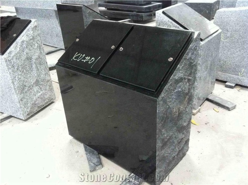 Grey and Black Granite Companion Post Cremation