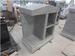 Grey Granite with Black 2 Niches Columbarium Niche