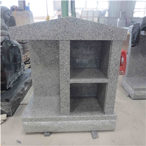Grey Granite with Black 2 Niches Columbarium Niche