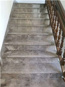 Hermes Gray Marble Stone Interior Step and Stair