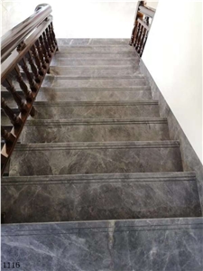 Hermes Gray Marble Stone Interior Step and Stair