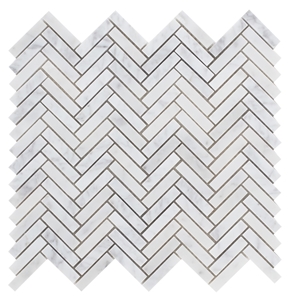 Herringbone Mini Carrara 10.50x11 Wall Floor Mosaic Tiles