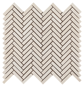 Herringbone Mini Marfil 10.50x11 Mosaic Tile Honed