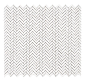 Herringbone Mini Thassos 10.50x11 Shower Mosaic