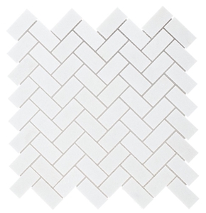 Herringbone Thassos 11.25x11 Interior Wall Mosaic
