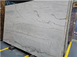 Infinity White Quartzite Slabs for Kitchen Countertop
