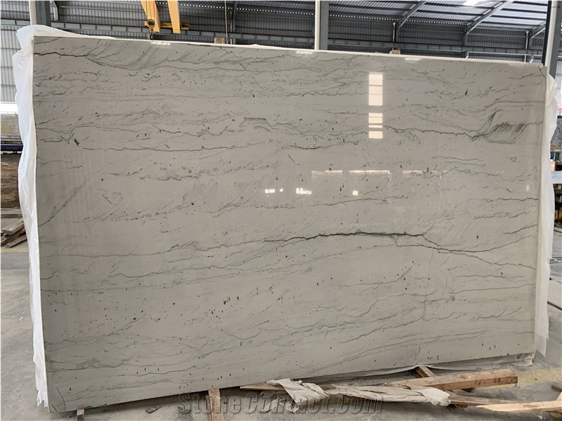 Infinity White Quartzite Slabs for Kitchen Countertop