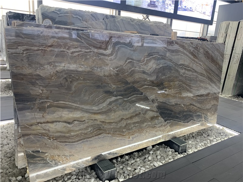 Lafite Impression Roman Brown Marble Slabs