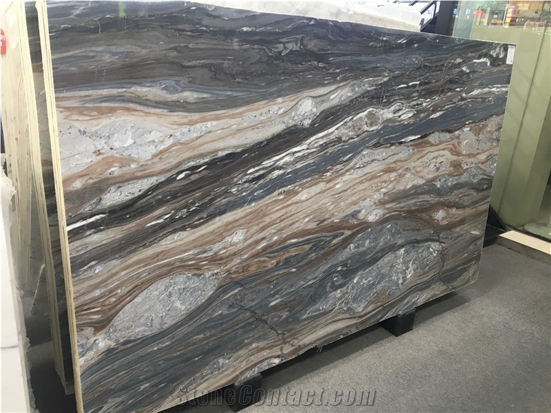 Lafite Impression Roman Brown Marble Slabs