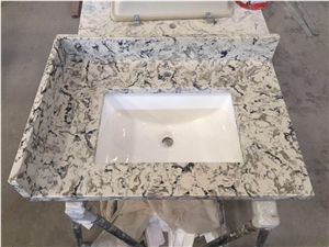 Latest Man Made Quartz Countertop Vanity Tops