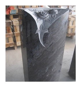 Lavender Blue Gravestone with Curved Face