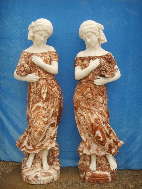 Life Size Marble Human Statue Sculpture for Garden