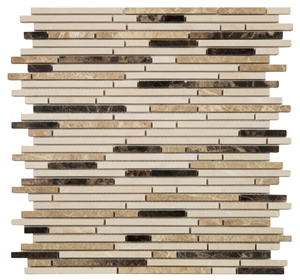Luxor 11.75x12 Crema Marfil &Emperador Marble Tile