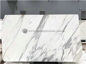 Luxury Italy Statuario Venato White Marble Slabs