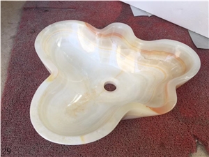 Marble Flower Shape Basin Natural Stone Sink