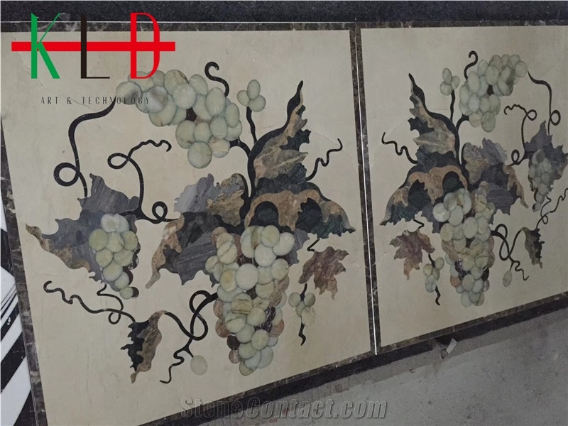 Marble Square Waterjet Pattern Tiles,Medallions
