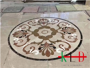 Marble Square Waterjet Pattern Tiles,Medallions
