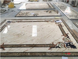 Marble Waterjet Medallion Decorative Floor Carpet Marble Waterjet Medallion Decorative Floor Carpet