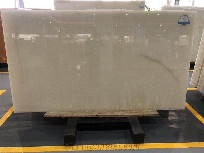 Natural High Quality Pure Snow White Onyx Slabs